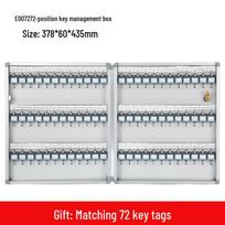 72-Key Wall Mount Aluminum Alloy Lock Box gray