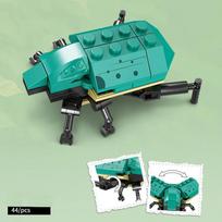 City Creativity Animal Insect Bees Dragonflies Ants Mantis Ladybugs Snails Model Building Blocks Bricks Toys For Gift brown