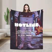 Hotline Miami Game Blanket Quality Soft Throw Blanket Winter Decorative Couch Bed Novelty Bedspread Size: 75*100cm, Weight: 230 GSM purple