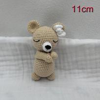 Rankų darbo vaikiško kambario dekoracija kimštas pliušinis žaislas gyvūnas amigurumi rankdarbiai dovanos vaikams minkštas lapinas karvė ėriukas gimtadienio miego lėlės gray