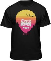 Bob Ross Sunset Birds Trees Graphic T-shirt XXXL