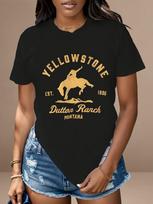 Yellowstone Dutton Ranch Montana 1886 T-shirt M brown