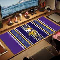 Vikings Logo Color Mouse Pad Large Gaming Table Cushion Non-slip Laptop Tablet Big Mousepad XXL Mat Mini PC Playmat With Lock edge 30cmx60cm(11.8x23.6inch) brown