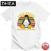 Funny Retro Linux Unisex Short Sleeves Cotton Penguin Programmer Loose Tshirt Programming Tshirt Coding Coder Tee Clothes Gift 4XL white