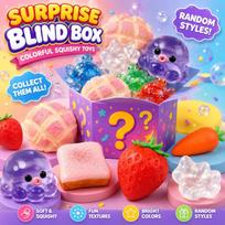 Cute Mix Squishy – 1 Random Draws (Min. 1 Items, Up To 5 Possible) Lucky Surprise Set purple