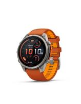 Garmin Fenix 9 Pro Inreach 47mm – Titanas su oranžiniu silikoniniu dirželiu