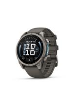 Garmin Fenix 9 47mm – Titano spalvos su akmenėlių su pilku dirželiu