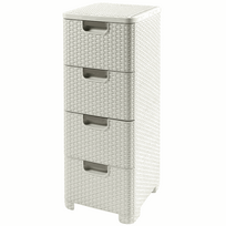 Curver Bookcase with 4 drawers Style cream - 46823