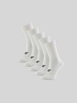 4F Ilgos kojinės (5-pack) moterims - baltos 39-42