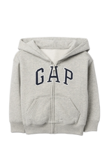 GAP - Baby & Toddler Vintagesoft Logo Zip Hoodie - Džemperis - Pilka