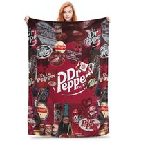 Dr Pepper Antklodės Flanelinė Nuostabi Minkšta Mesti Antklodė Lovai Svetainei Dekoruoti 30x40in black