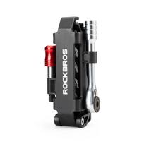 Rockbros Multitool Bicycle Tool Set with Ratchet Wrench and Tire Levers - Black