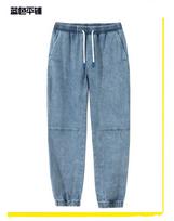 Plus Big Size Large Men's Loose Tooling Jeans Autumn Winter Trendy Casual Denim Pants for Overweight Men M