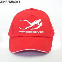 New Summer Freedive player Baseball Cap Diving fishing Beach sun hat Unisex Women Adjustable Hip Hop snapback hat Trucker Caps red