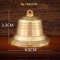 Copper Bell Pendant Wind Chime: Loud Doorbell & Small Dog Hanging Bell Ornament beige