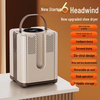 Six-arm Foldable Shoe Dryer with Smart Timer and Constant Warmth
