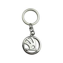 Metal Car Keychain Pendant Key Ring Key Accessories for Skoda Octavia Kodiaq Superb Yeti 2 A7 Tour RS Rapid Kodiak Fabia hkpx25 white