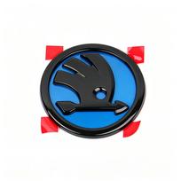 Skoda Black Grille Emblem 90MM & Trunk Badge 80MM, ABS, Multi-Color, Single Piece for Skoda Models dnhr35 90MM