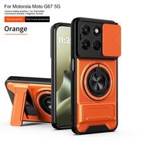 Skirta Motorola G75 dėklas Moto G67 dangtelis Moto G77 G75 telefono dėklas Magsafe magnetinis sulankstomas laikiklis Karinio lygio šarvuotas kameros apsaugos dangtelis Motorola Moto G75 black
