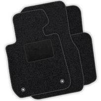 Velour Car Mat Set, Compatible with Ford Fiesta VII MK8 2017-2023, Black Piping raudona