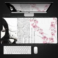 Black White Angel Mouse Pad Large PC Gaming Anime Pretty Girl DeskMat XXL Cartoon Laptop Keyboard Gamer Accessories Office Setup 30cmx60cm
