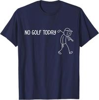 No Golf Today Funny Sad Stickman Golfer Men Women T-Shirt 4XL black