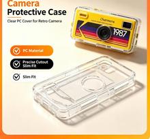 Charmera Mini Camera Transparent Protective Case 1PCS Soft TPU Anti-dust Cover for Casual Daily Photography Use one size black
