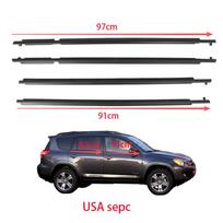 4 vnt. juoda lango guminė apdailos juosta RAV4 2009-2012 m. Weatherstrip Sandariklis Šoninio lango Pakeitimo Diržas Vandeniui atsparus 75720-0R020