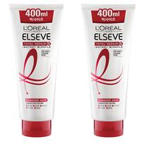 L'Oréal Paris Elvive Total Repair 5 Instant Miracle Hair Pack 400ml 2 pcs white