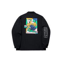 Li Ning X Pablo Ientile Collaboration Skateboard Series Cartoon Print Casual Jacket Men Jacket Black AFDU253-2 M blue