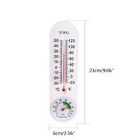 Hygrometer Breeding Thermometer -20-120 (RH) -30~50°C Bracket Humidity Meter Large Two In One Design Greenhouse Pack of 1 white