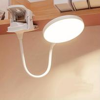 Eye Protection LED Desk Lamp With 3 Lighting Modes, Rechargeable Battery Power Supply Adjustable Reading Light Clip-Type For Bedroom balta