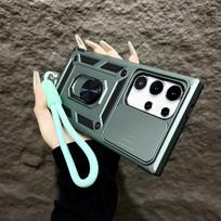 For Motorola Moto G05 Case Magnetic Ring Armor Shockproof Coque For Moto G05 G 05 MotoG05 Slide Lens Protect Cover For Moto G05 žalia