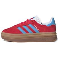 Adidas Originals Gazelle Bold  Maroon Gold Metallic  sneakers Women's IE0421 40⅔ red