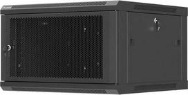 Lanberg WALL-MOUNTED INSTALLATION RACK CABINET 19" 6U 600X600 BLACK, PERFORATED DOOR (FLAT PACK)