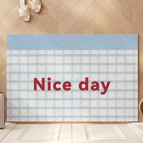 American-Style Loop Pile Doormat: Dust-Resistant, Anti-Slip, Wash-Free, Cuttable Entryway Floor Mat 40*60cm gray