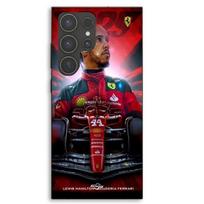 Case For Samsung Galaxy S23 Ultra Lewis Hamilton Ferrari official Maniacase juoda
