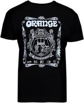 Orange Amplifiers Crest T-Shirt Black X Large S white