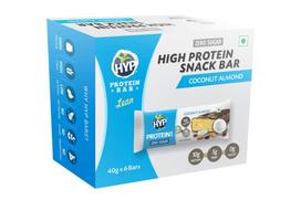 HYP- Lean Sugar Free Protein Bar, Coconut Almond (6x40g) | 10 g Protein per Bar | No Added Sugar | Gluten Free High Protein Bars | No Soy Protein |