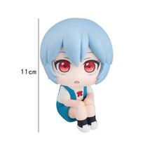 Anime Evangelion Rei Ayanami & Asuka Action Figure 11cm Q Version Collectible Model Car Desktop Ornament white