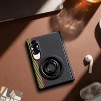 360 Rotating Magnetic Kickstand Phone Case for Samsung Z Fold 8Wide Tempered Glass Screen Protector Shockproof For Magsafe Cover Galaxy Z Fold 8 Wide brown