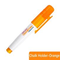 Writing/Coloring Dust-free Chalk Dust-free Chalk Protector Durable Powder Sticks Chalk Holder-Orange