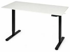 Kompiuterio stalas reguliuojamo aukščio ModernHome JSD-B5-1-5, 120 cm x 60 cm, 72 - 118 cm, balta sp./juoda sp.