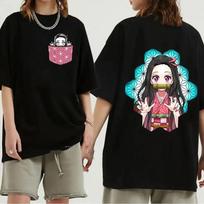 Japanese Anime Demon Slayer Graphic Print Men T-Shirt Fashion O-Neck Short Sleeve Plus Size Womens T Shirt Men Tees Tops 70912 S white