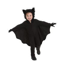 Halloween Kids Vampire Bat Cosplay Boy Girl Anime Supech Hooded Party Suit L black