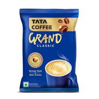 Tata Coffee Grand Classic tirpusis kavos milteliai | Stiprus skonis ir sodrus aromatas | Su skonio fiksavimo dekokto kristalais | 50g maišelis beige