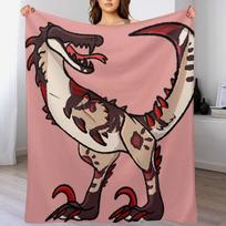 Pernirex Creatures of Sonaria Throw Blanket Hairys Furry Stuffeds christmas gifts Blankets 50x60in beige