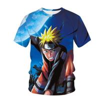 Short Sleeve T Shirt Naruto Japanese Cartoon Fashion Casual Children Men Clothing 3D Printed Short Sleeve Top Clothing  4596 KTB S blue