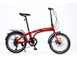 20-Inch Folding Mountain Bike - Variable Speed with Double Disc Brake and Integrated Wheel 20 inches black
