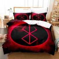 3D Print Anime Berserk Bedding Set Boys Girls Twin Queen Size Duvet Cover Pillowcase Bed Kids Adult Duvet 2/3pcs Duvet Cover Tool 135X200cm black